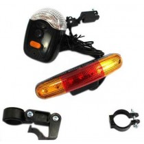 Sinalizador Brake Light para Bicicleta com Luz, Pisca e Buzina